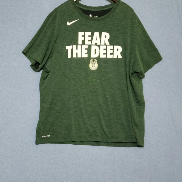 Nike Other - Nike Dri-fit Milwaukee Bucks 'Fear the Deer' Graphic Tee Shirt